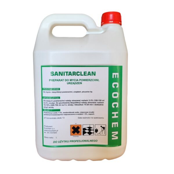 Sanitarclean - środek do dezynfekcji i mycia powierzchni od Ecochem